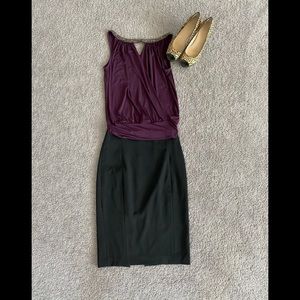 Express XS purple beaded detail top